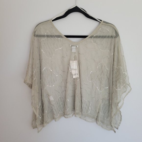 NWT BAR III Sheer Embroidered top, S - Picture 3 of 8